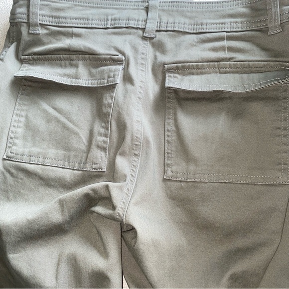 Olive Green Ankle Trouser With Utility Pockets - Picture 5 of 6